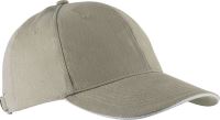 ORLANDO - OEKOTEX CERTIFIED 6 PANEL CAP Beige/White