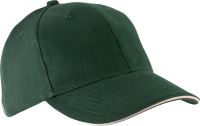 ORLANDO - OEKOTEX CERTIFIED 6 PANEL CAP Forest Green/Beige