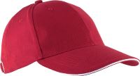 ORLANDO - OEKOTEX CERTIFIED 6 PANEL CAP Red/White