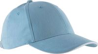 ORLANDO - OEKOTEX CERTIFIED 6 PANEL CAP Sky Blue/White