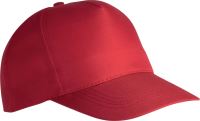 POLYESTER CAP - 5 PANELS Red