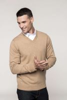 PREMIUM V-NECK JUMPER Mykonos Blue Heather