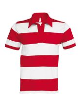 RAY - SHORT-SLEEVED STRIPED POLO SHIRT Red/White