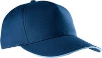 SANDWICH PEAK CAP - 5 PANELS Navy/Sky Blue