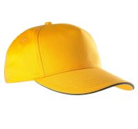 SANDWICH PEAK CAP - 5 PANELS Yellow/Dark Grey