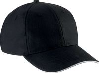 SANDWICH PEAK CAP - 6 PANELS Black/White