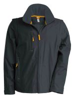 SCORE - DETACHABLE-SLEEVED BLOUSON JACKET Dark Grey/Orange