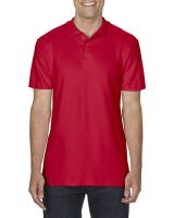 SOFTSTYLE® ADULT DOUBLE PIQUÉ POLO Red