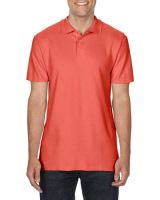 SOFTSTYLE® ADULT DOUBLE PIQUÉ POLO Bright Salmon