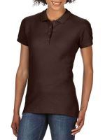 SOFTSTYLE® LADIES' DOUBLE PIQUÉ POLO Dark Chocolate