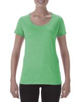 SOFTSTYLE® NŐI DEEP SCOOP PÓLÓ Heather Irish Green