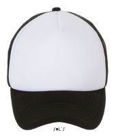 SOL'S BUBBLE - FIVE PANEL MESH CAP White/Black