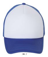 SOL'S BUBBLE - FIVE PANEL MESH CAP White/Royal Blue