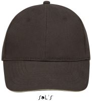 SOL'S BUFFALO - SIX PANEL CAP Chocolate/Beige