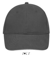 SOL'S BUFFALO - SIX PANEL CAP Dark Grey/Light Grey