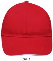 SOL'S BUFFALO - SIX PANEL CAP Red/White
