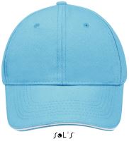 SOL'S BUFFALO - SIX PANEL CAP Turquoise/White