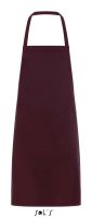 SOL'S GRAMERCY - LONG APRON WITH POCKET Burgundy