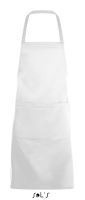 SOL'S GRAMERCY - LONG APRON WITH POCKET White