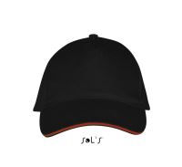 SOL'S LONG BEACH - 5 PANEL CAP Black/Red
