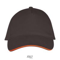 SOL'S LONG BEACH - 5 PANEL CAP Dark Grey/Orange