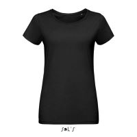 SOL'S MARTIN WOMEN - KÖRNYAKÚ TESTHEZÁLLÓ PÓLÓ Deep Black