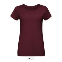 SOL'S MARTIN WOMEN - KÖRNYAKÚ TESTHEZÁLLÓ PÓLÓ Oxblood