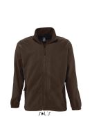 SOL'S NORTH MEN - ZIPPED FLEECE JACKET Dark Chocolate