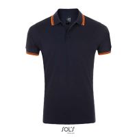 SOL'S PASADENA MEN - POLO SHIRT French Navy/Neon Orange