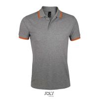 SOL'S PASADENA MEN - POLO SHIRT Grey Melange/Orange