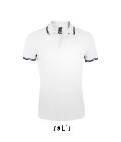 SOL'S PASADENA MEN - POLO SHIRT White/Navy