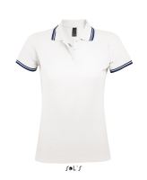 SOL'S PASADENA WOMEN - POLO SHIRT White/Navy