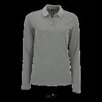 SOL'S PERFECT LSL WOMEN - LONG-SLEEVE PIQUÉ POLO SHIRT Grey Melange