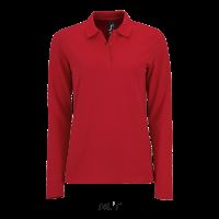 SOL'S PERFECT LSL WOMEN - LONG-SLEEVE PIQUÉ POLO SHIRT Red