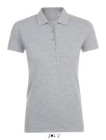 SOL'S PHOENIX WOMEN - COTTON-ELASTANE POLO SHIRT Grey Melange