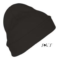 SOL'S PITTSBURGH - SOLID-COLOUR BEANIE WITH CUFFED DESIGN Black
