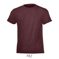 SOL'S REGENT FIT KIDS - ROUND NECK T-SHIRT Heather Oxblood