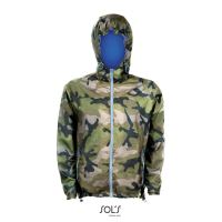 SOL'S SKATE - UNISEX LINED WINDBREAKER Camo/Royal blue