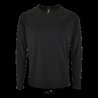 SOL'S SPORTY LSL MEN - LONG-SLEEVE SPORTS T-SHIRT Black