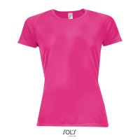 SOL'S SPORTY WOMEN - RAGLAN-SLEEVED T-SHIRT Neon Pink 2