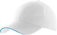 SPORTS CAP White/Aqua Blue