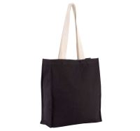 TOTE BAG WITH GUSSET Black