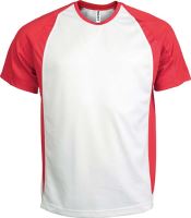 UNISEX TWO-TONE SHORT-SLEEVED T-SHIRT White/Red