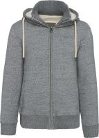 VINTAGE SHERPA-LINED FLEECE JACKET Slub Grey Heather