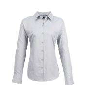 WOMEN'S LONG SLEEVE SIGNATURE OXFORD BLOUSE Silver