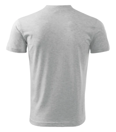V-neck Póló unisex világosszürke melírozott 