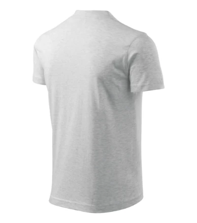 V-neck Póló unisex világosszürke melírozott 