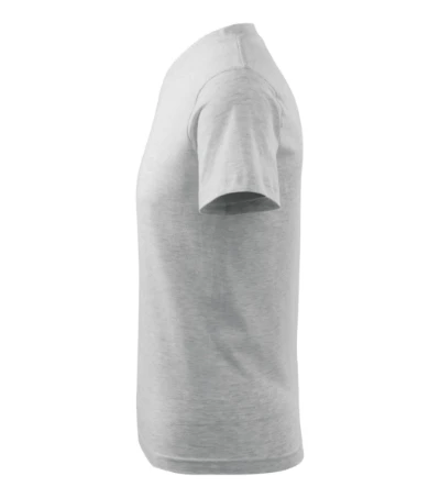V-neck Póló unisex világosszürke melírozott 