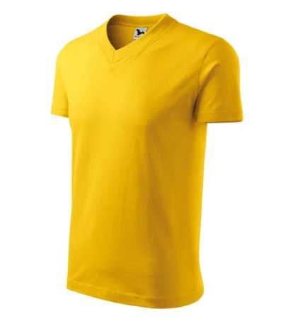 V-neck Póló unisex sárga 