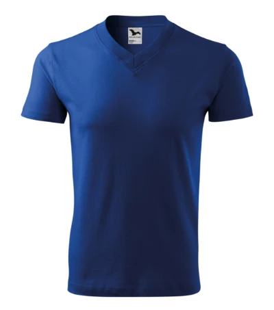 V-neck Póló unisex királykék 
